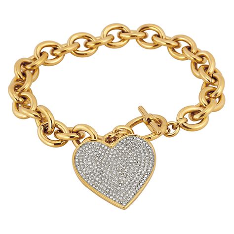 michael kors bracelet heart|michael kors charm bracelet.